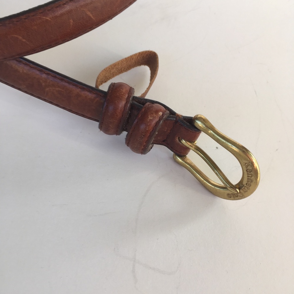 Vintage Kenneth Cole Genuine Brown Leather Belt
